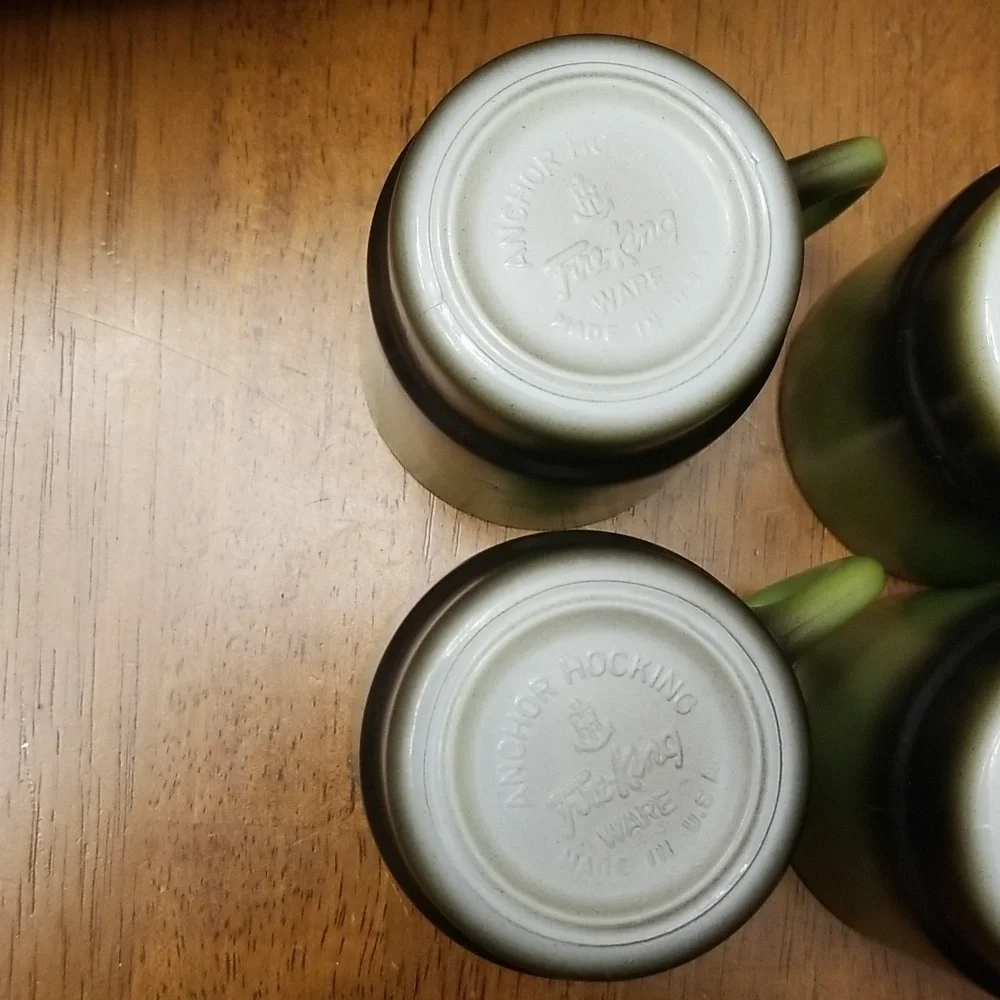 Anchor Hocking Fire-King Ware Cups set of 4 - Picture 8 of 12